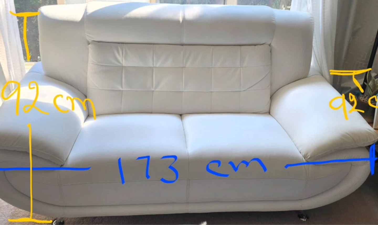 White Sofa & Loveseat Set (Two in total ) - photo 3