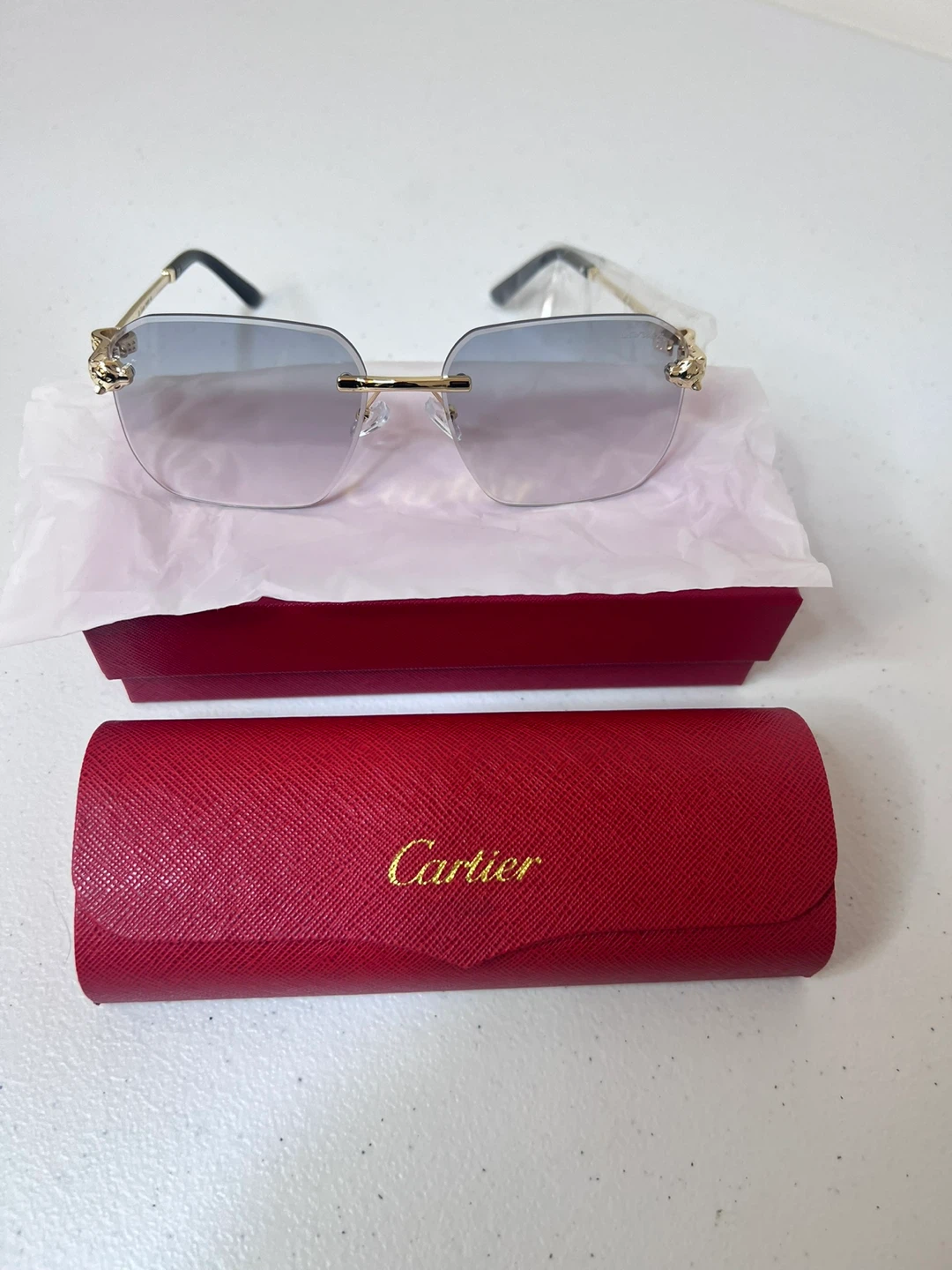 Stylish  Rimless Sunglasses with Case unisex - photo 3