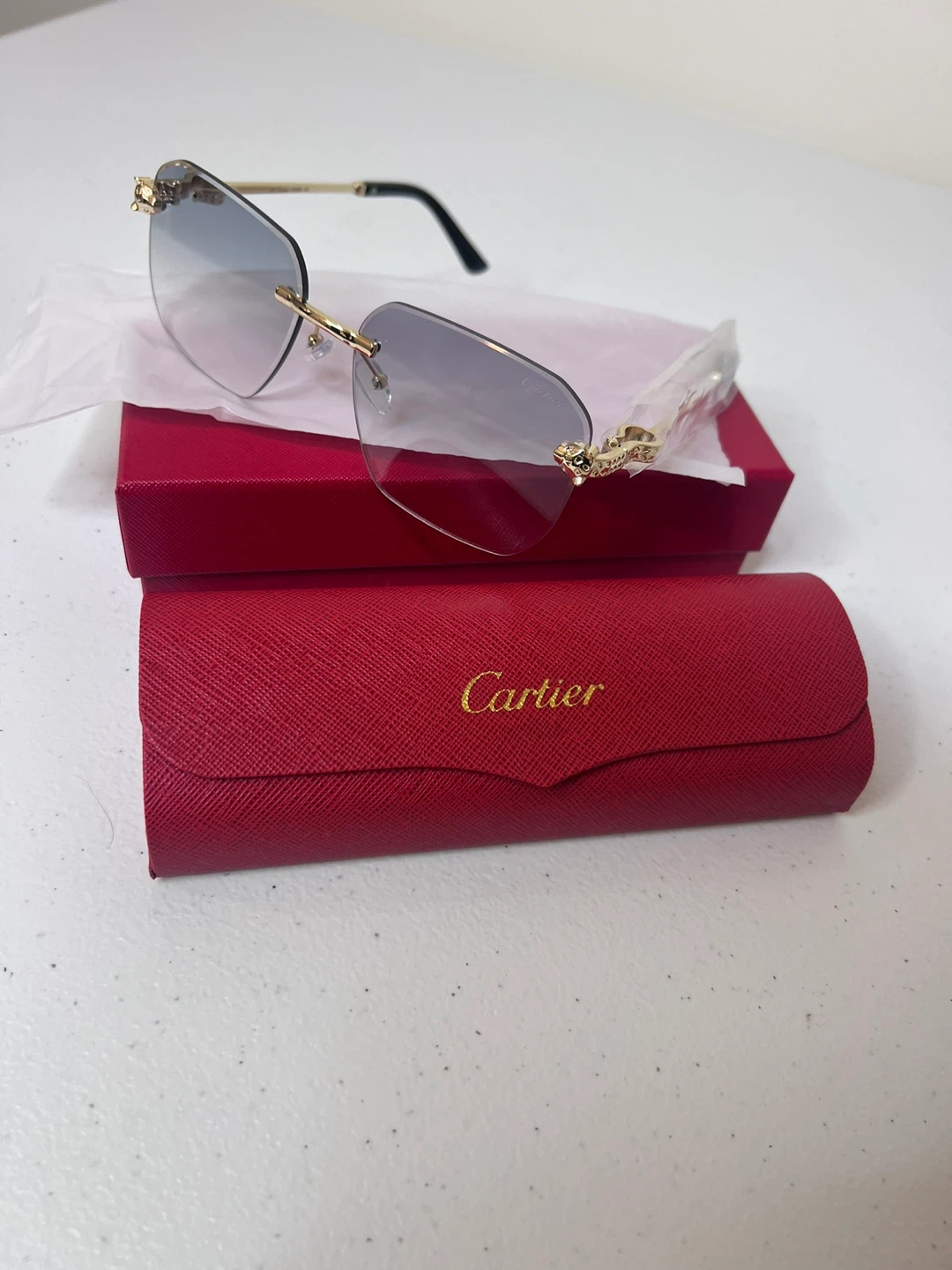 Stylish  Rimless Sunglasses with Case unisex - photo 4