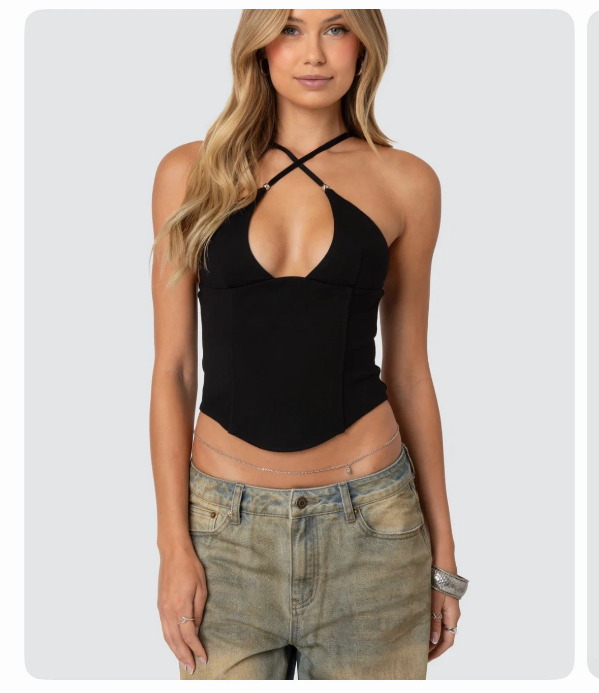 Edikted Black Halter Top