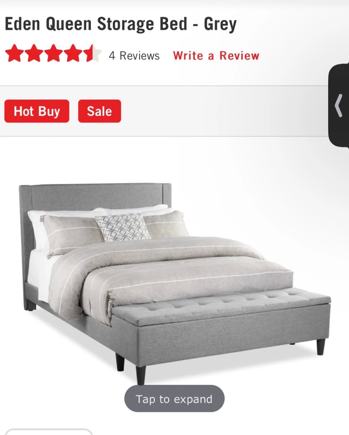 Queen bed with storage chest