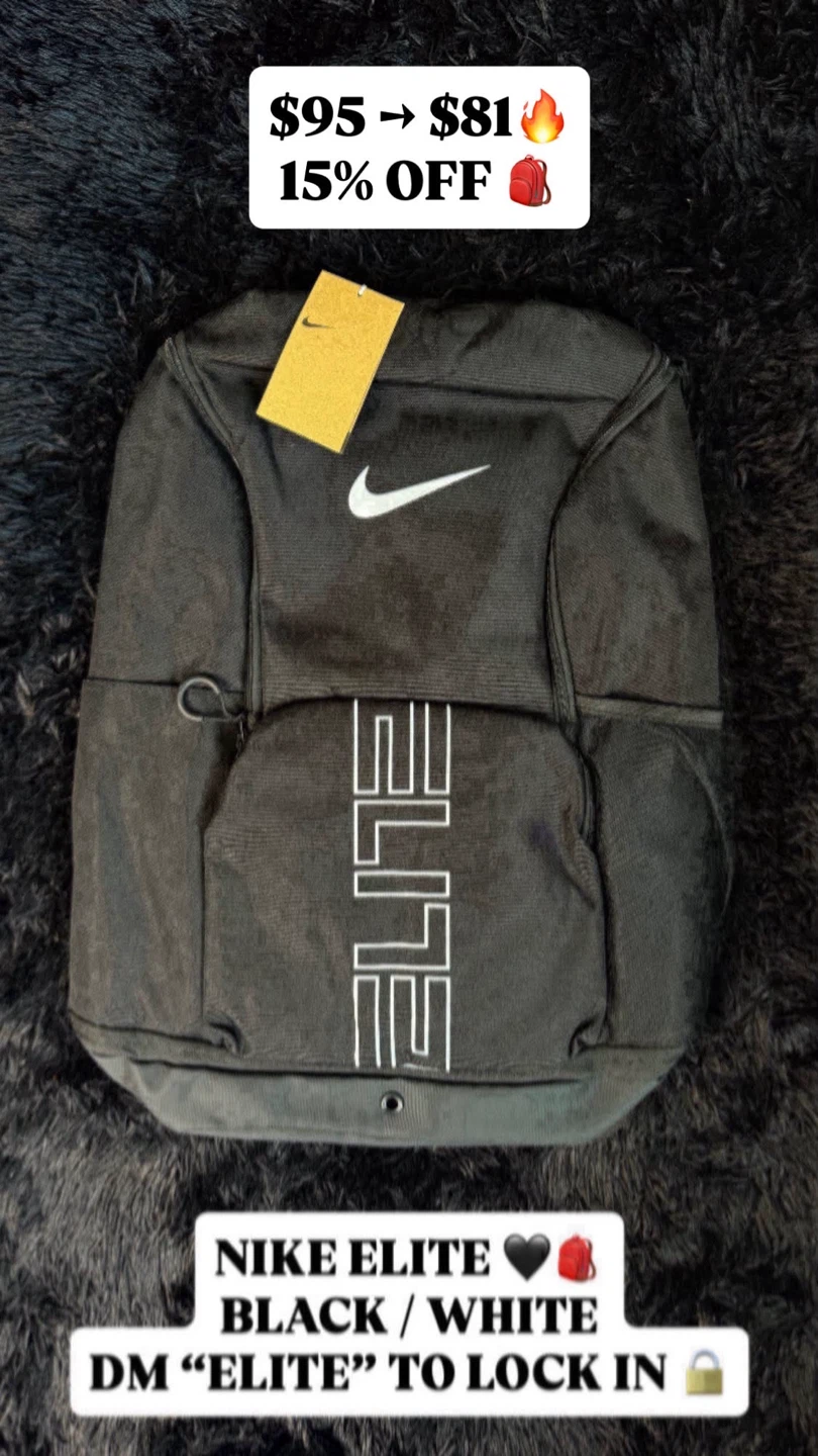 Nike Elite Backpack Black/White