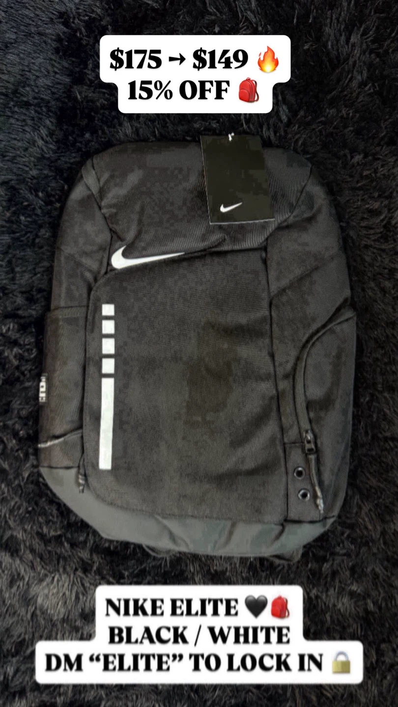 Nike Elite Backpack Black/White
