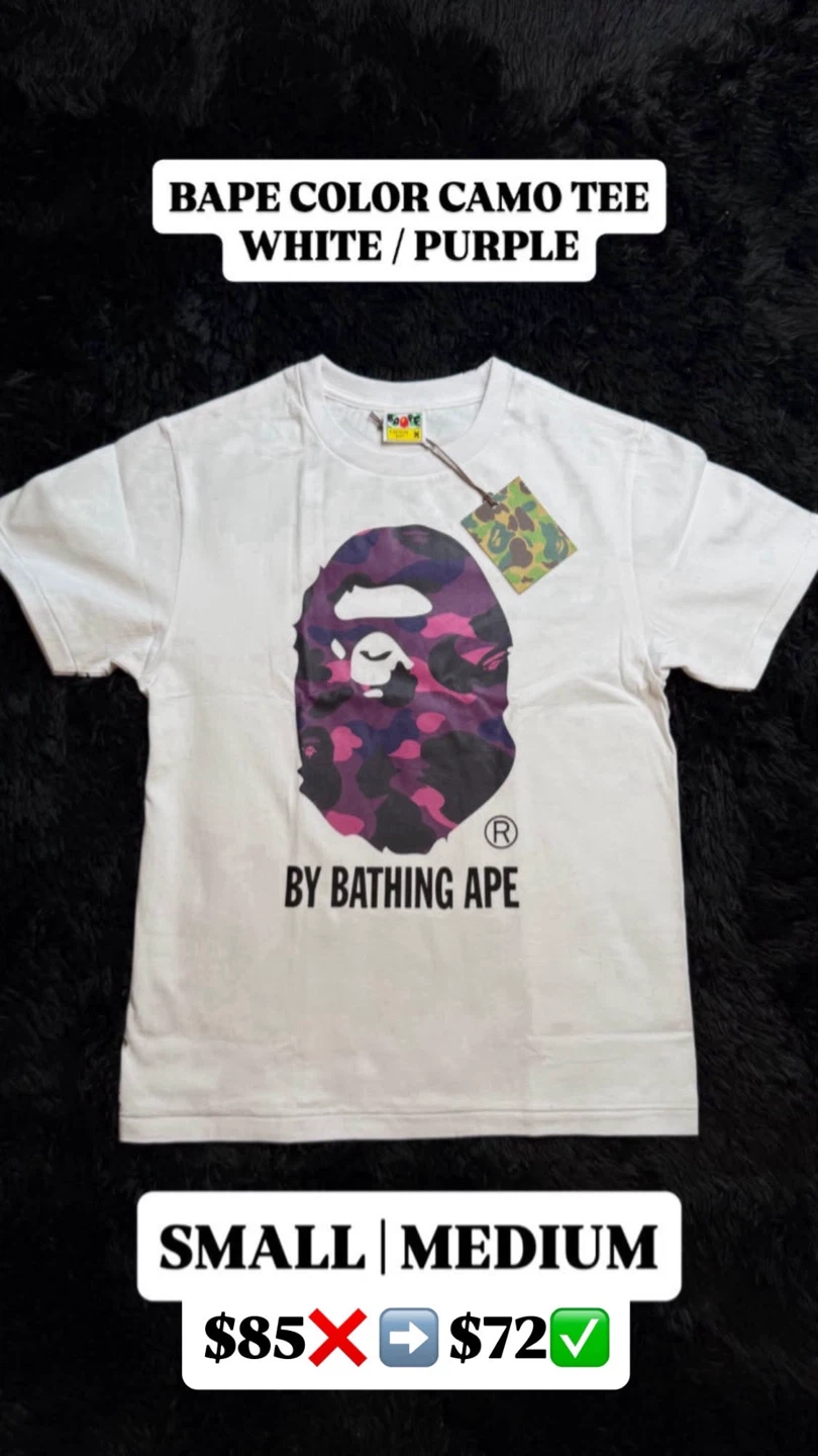 BAPE COLLEGE TEE BLACK / BEIGE SMALL | MEDIUM - photo 3