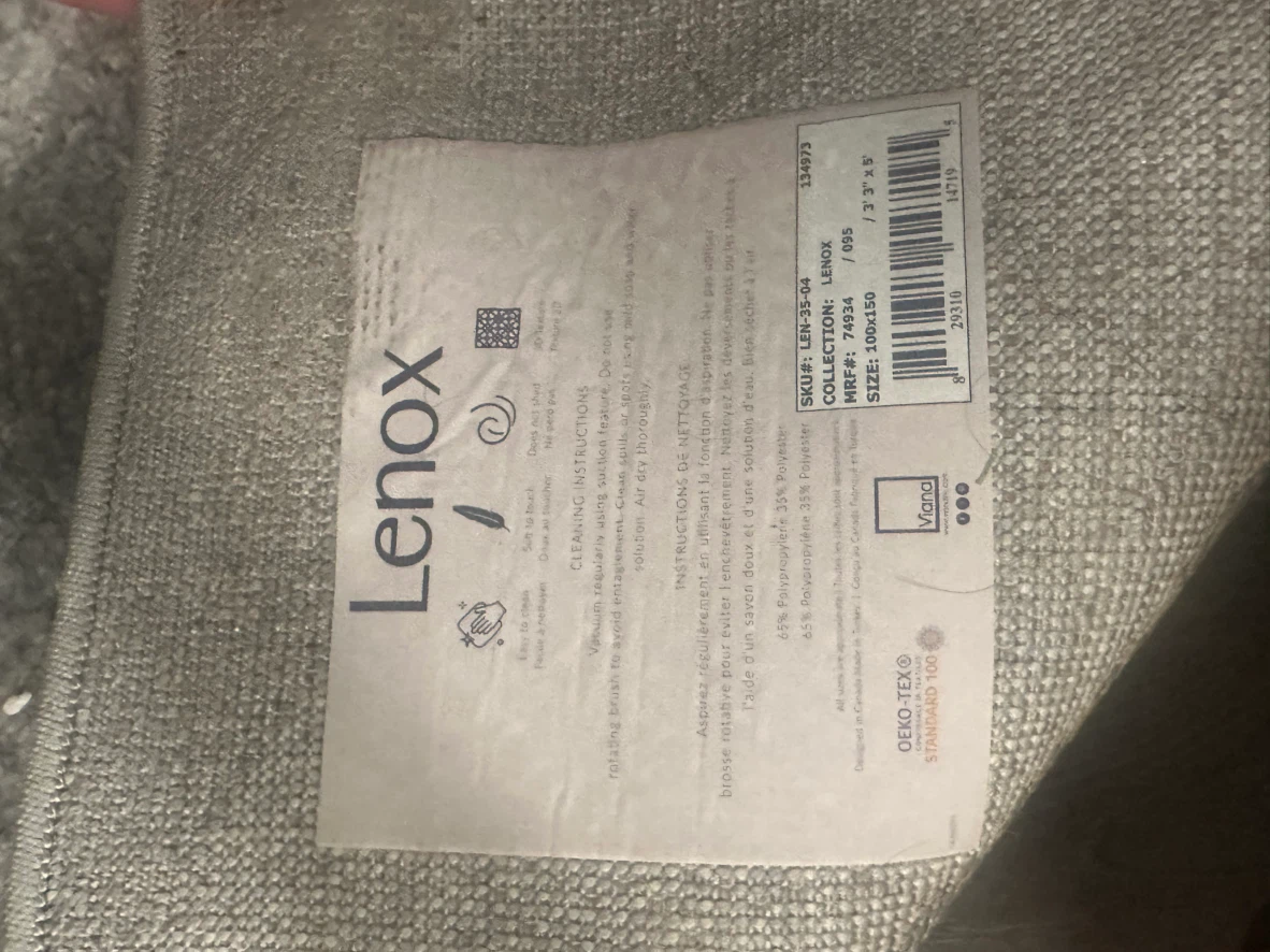 Lenox Collection Area Rug Grey 3'3" x 5' - photo 2