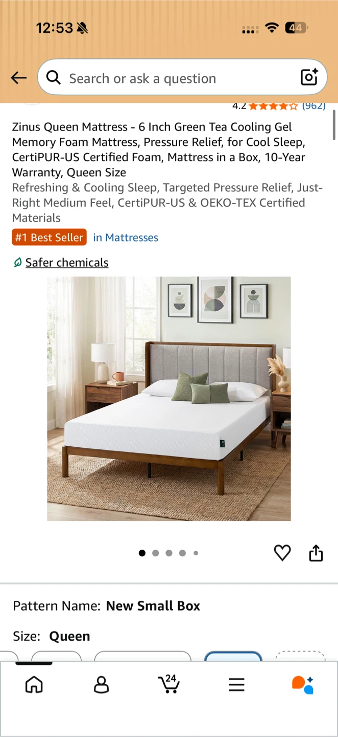 Queen Size Foldable Bed Frame and Mattress - photo 2