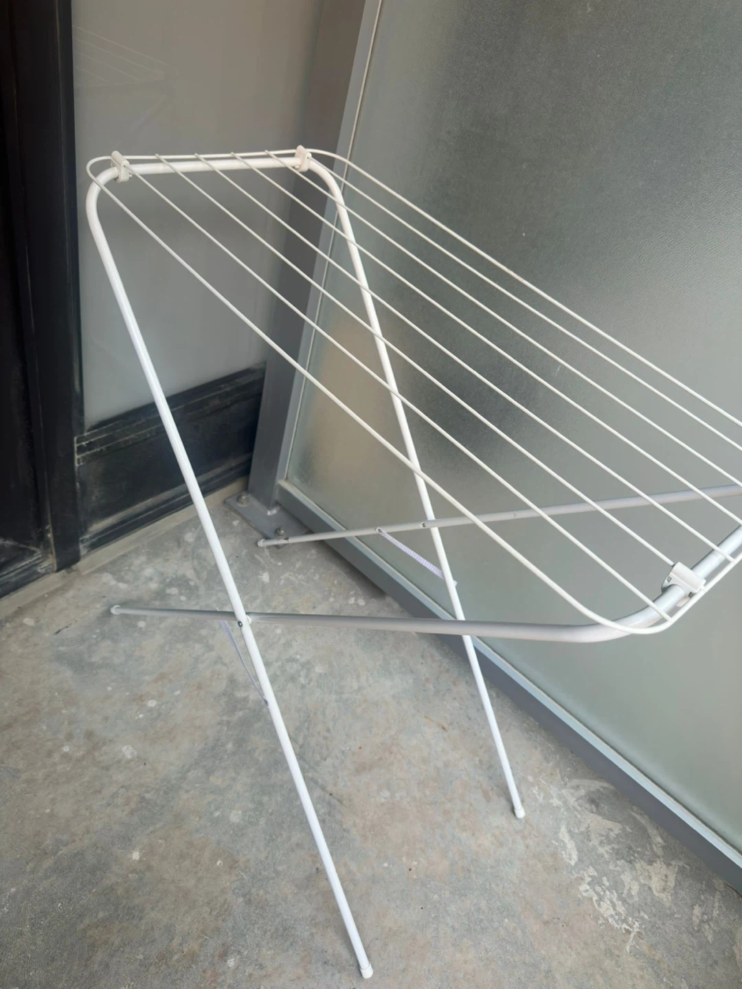 White Folding Laundry Drying Rack - photo 2
