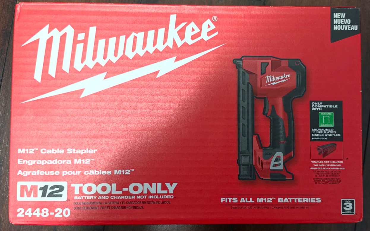 Milwaukee M12 Cable Stapler - Tool Only (2448-20)