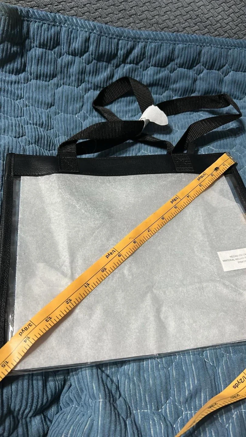 Clear  Stadium zippered tote bag with black trim - photo 2