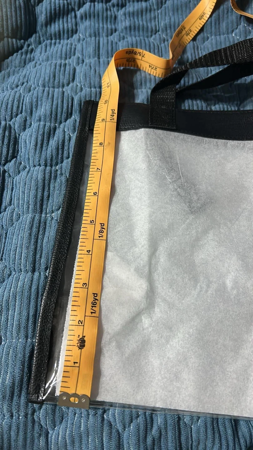 Clear  Stadium zippered tote bag with black trim - photo 3