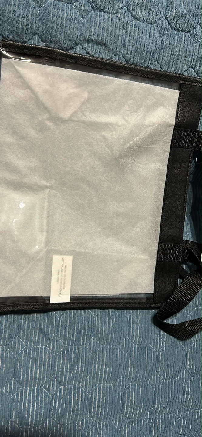 Clear  Stadium zippered tote bag with black trim - photo 4