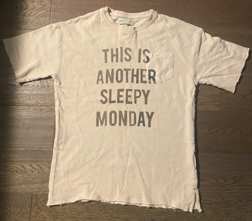 Zara Boys 'This Is Another Sleepy Monday' Graphic Tee 9/10 yrs