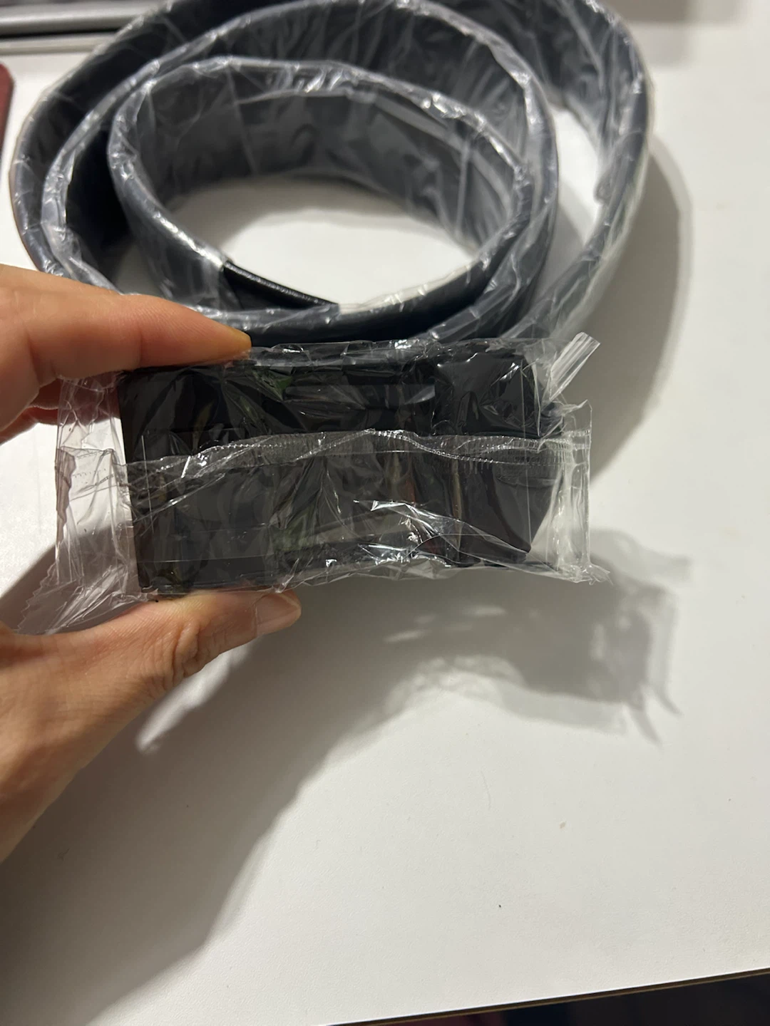 Brand New Playboy Black Leather Belt with Buckle - photo 3