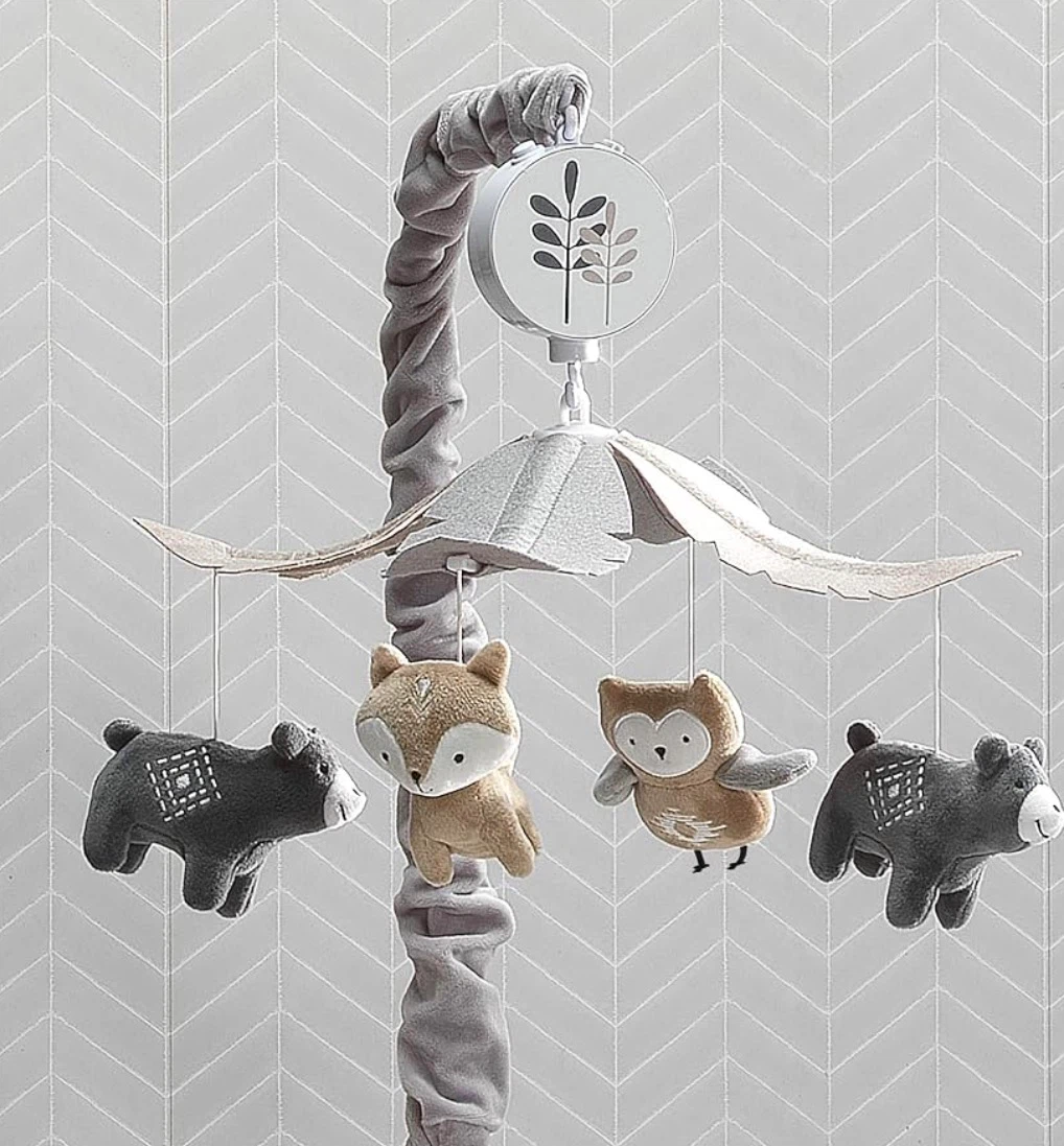 Lambs & Ivy Woodland Forest Musical Baby Crib Mobile Soother