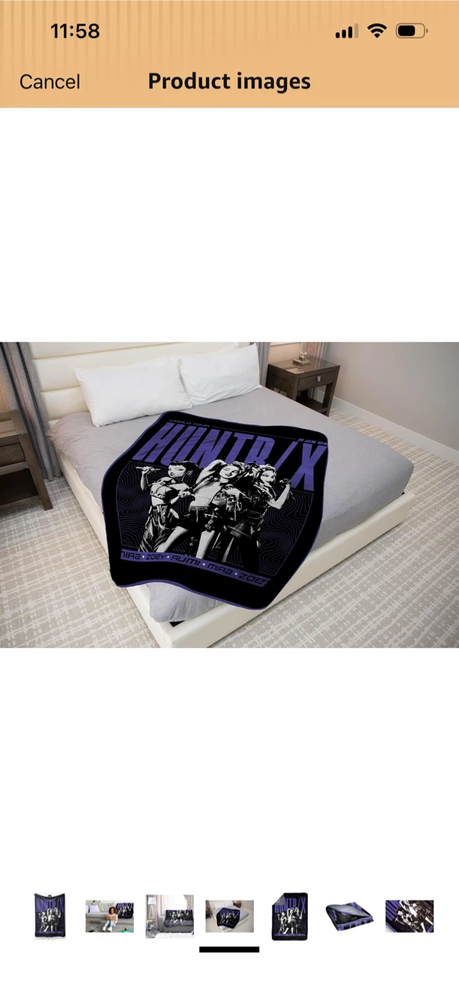 New-HUNTR/X World Tour Purple Throw Blanket - photo 3