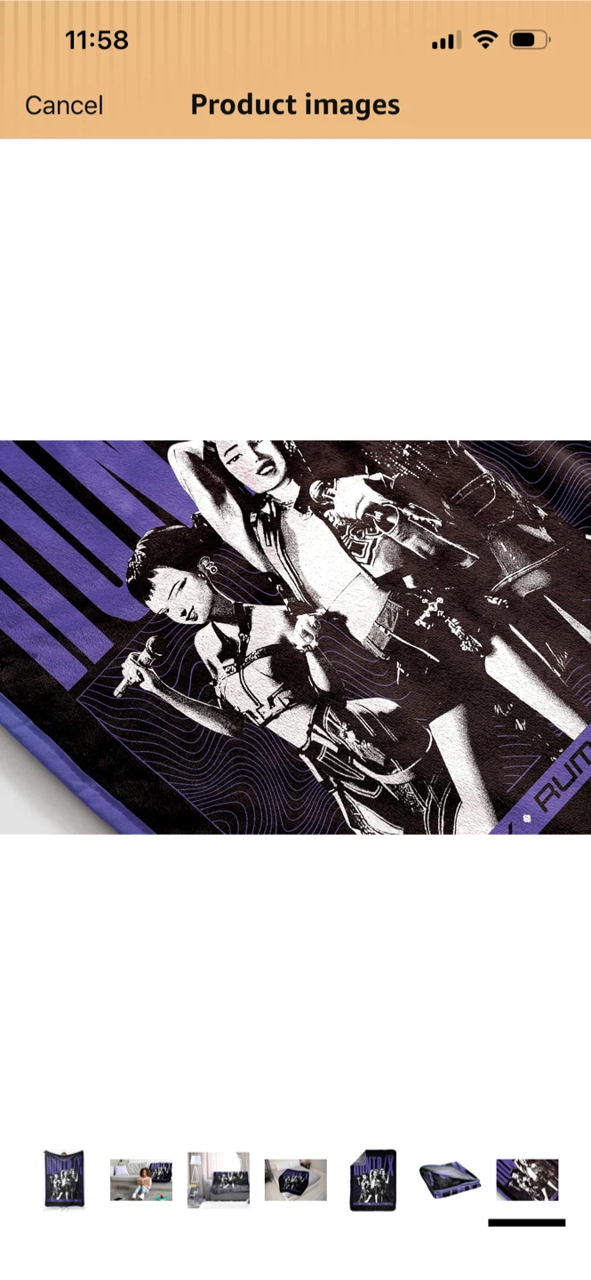 New-HUNTR/X World Tour Purple Throw Blanket - photo 4