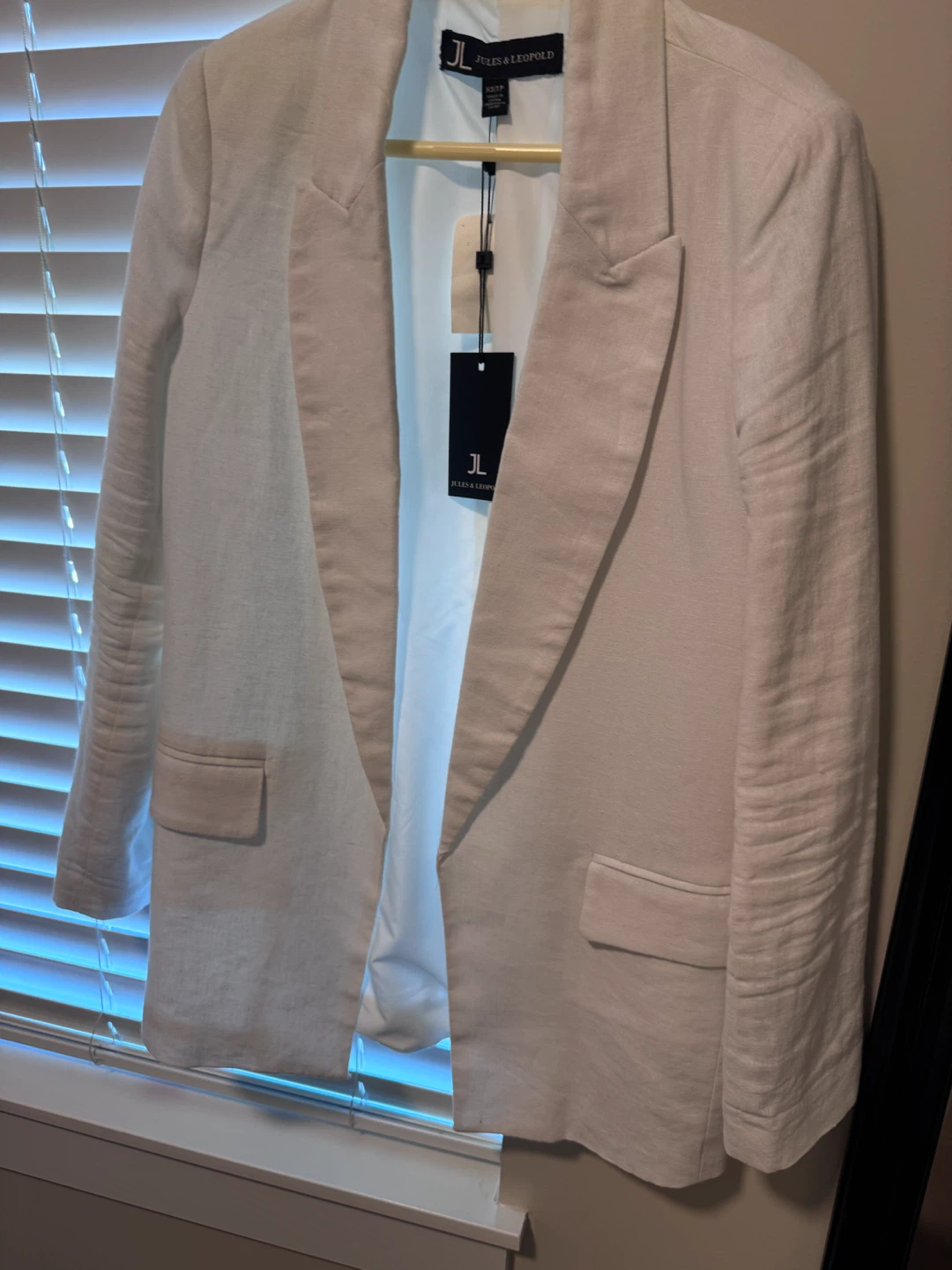 Jules & Leopold White Linen Blazer XS/TP
