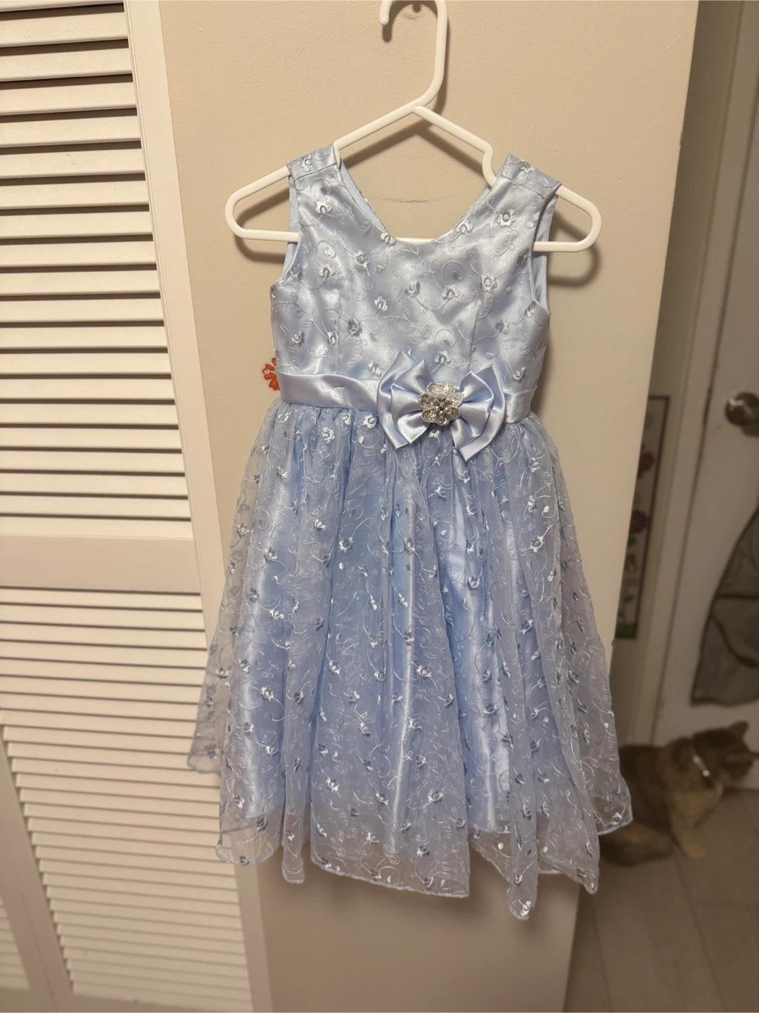 Light Blue Party Dress with Sparkle Size 3
