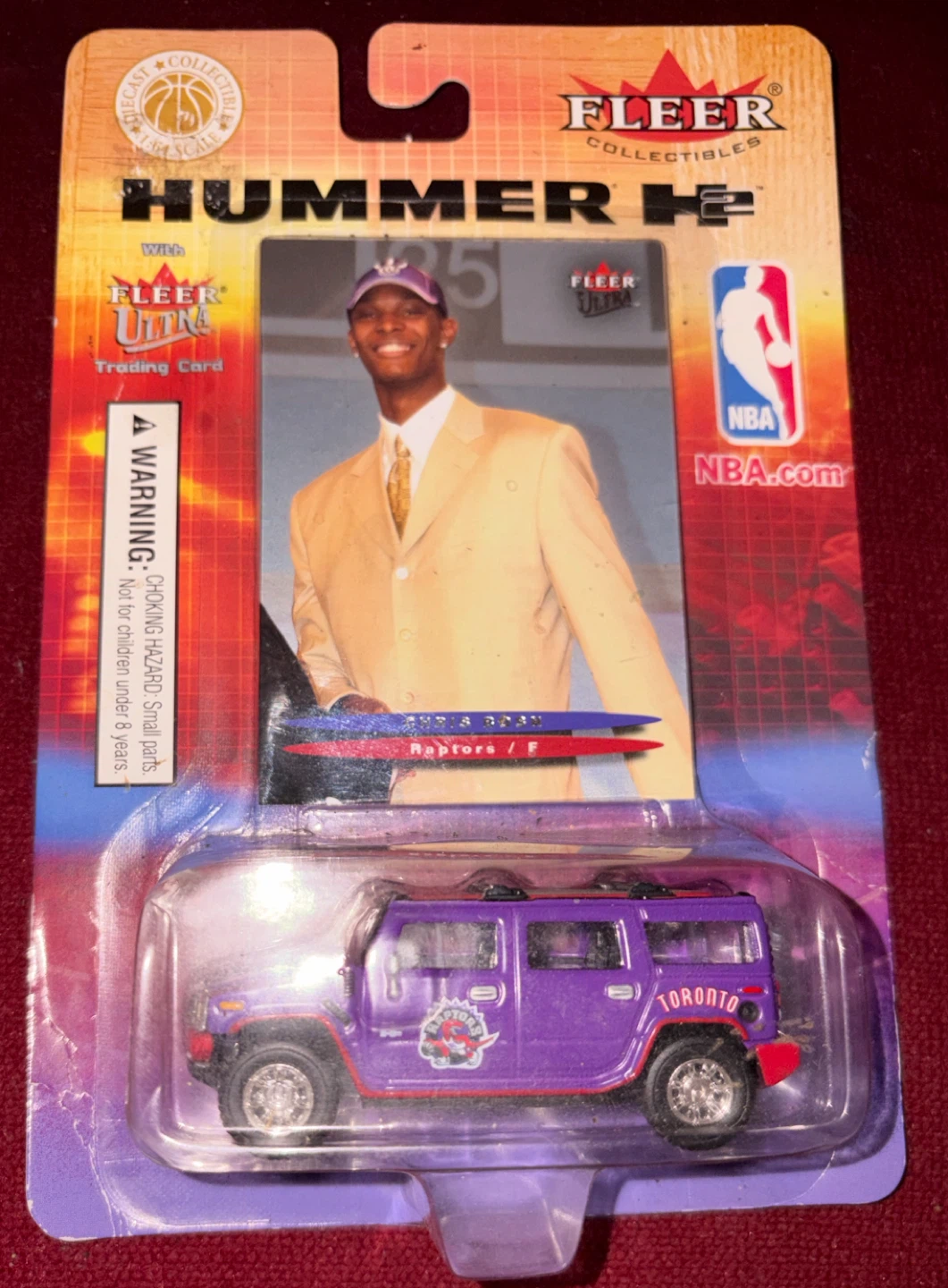 Fleer Hummer H2 Toronto Raptors Collectible Car and rookie card