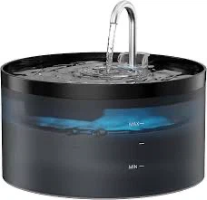 Black pet water fountain with grooming glove - photo 4