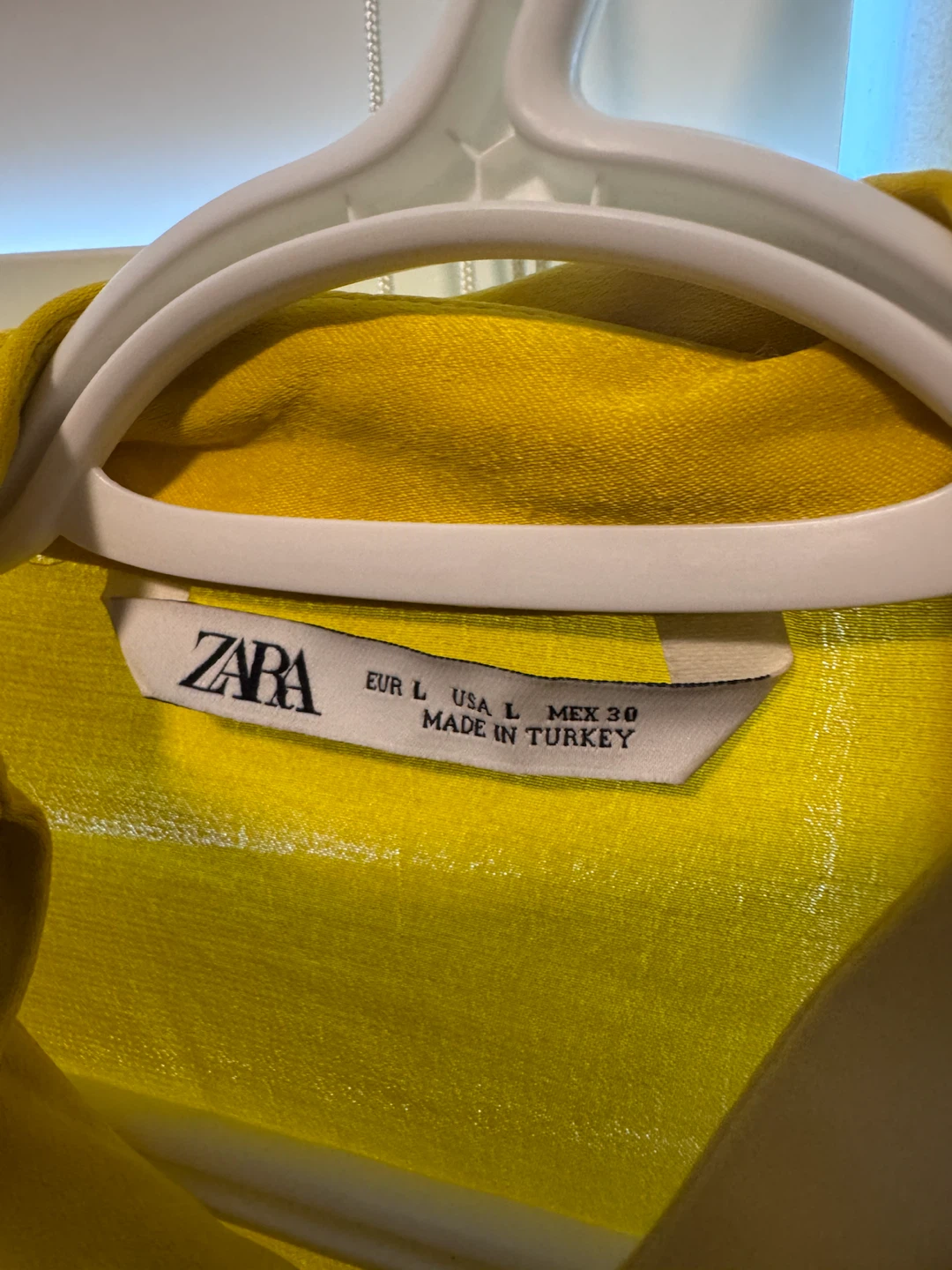 ZARA Yellow Long Sleeve Blouse - Size L - photo 3