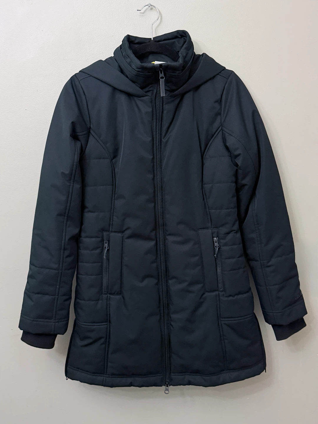 Lolë black hooded winter jacket XS