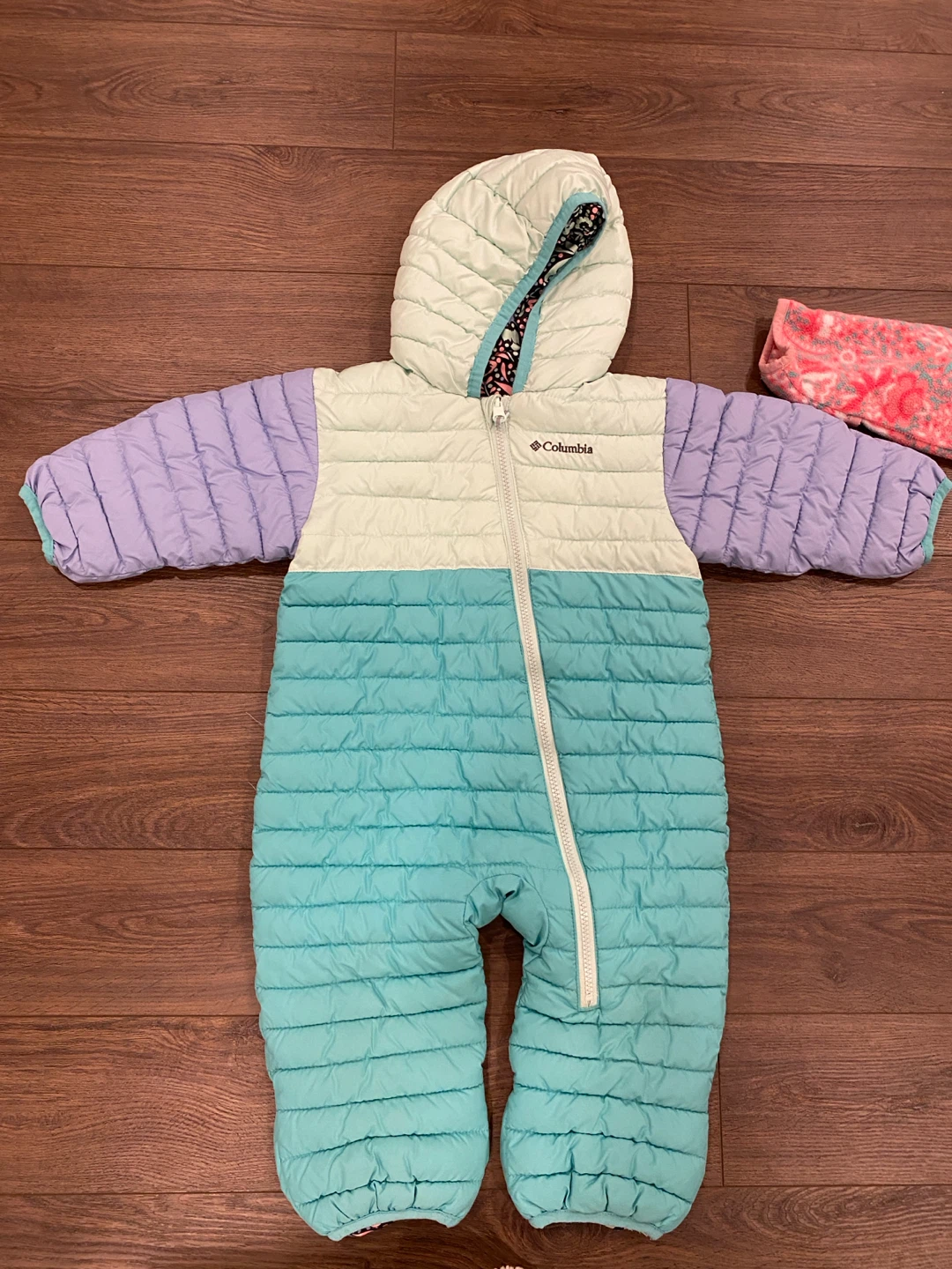 12-18 months girl’s Columbia reversible bunting