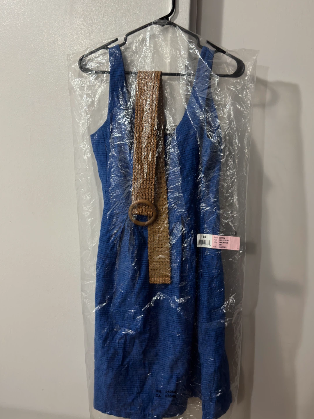 Nine West blue sleeveless dress with belt size 10 - photo 5