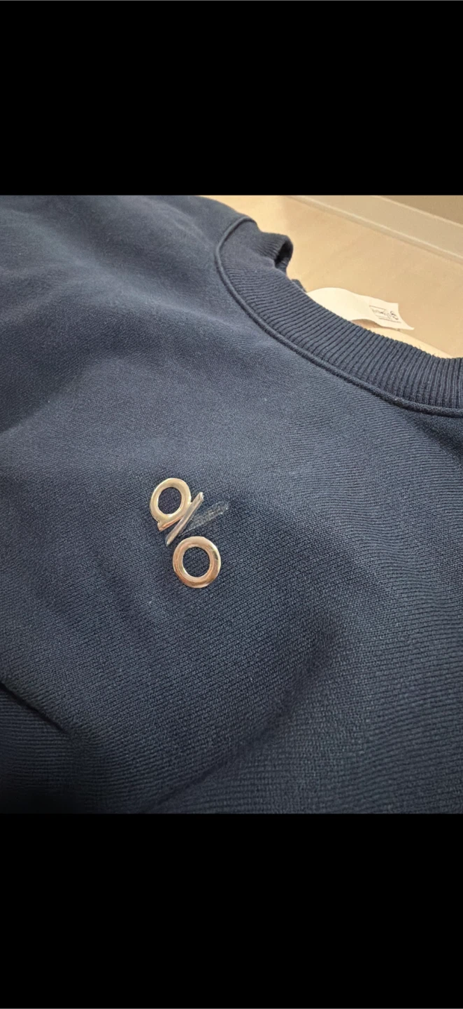 Alo Yoga Navy cropped Crewneck Sweatshirt Size XS - photo 2