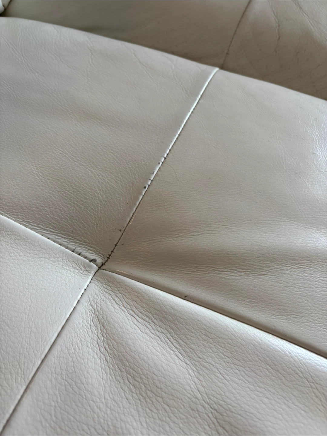 White Italian Leather Couch - photo 5