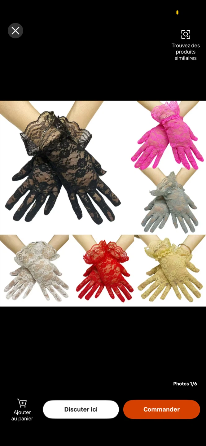 Black Lace Gloves