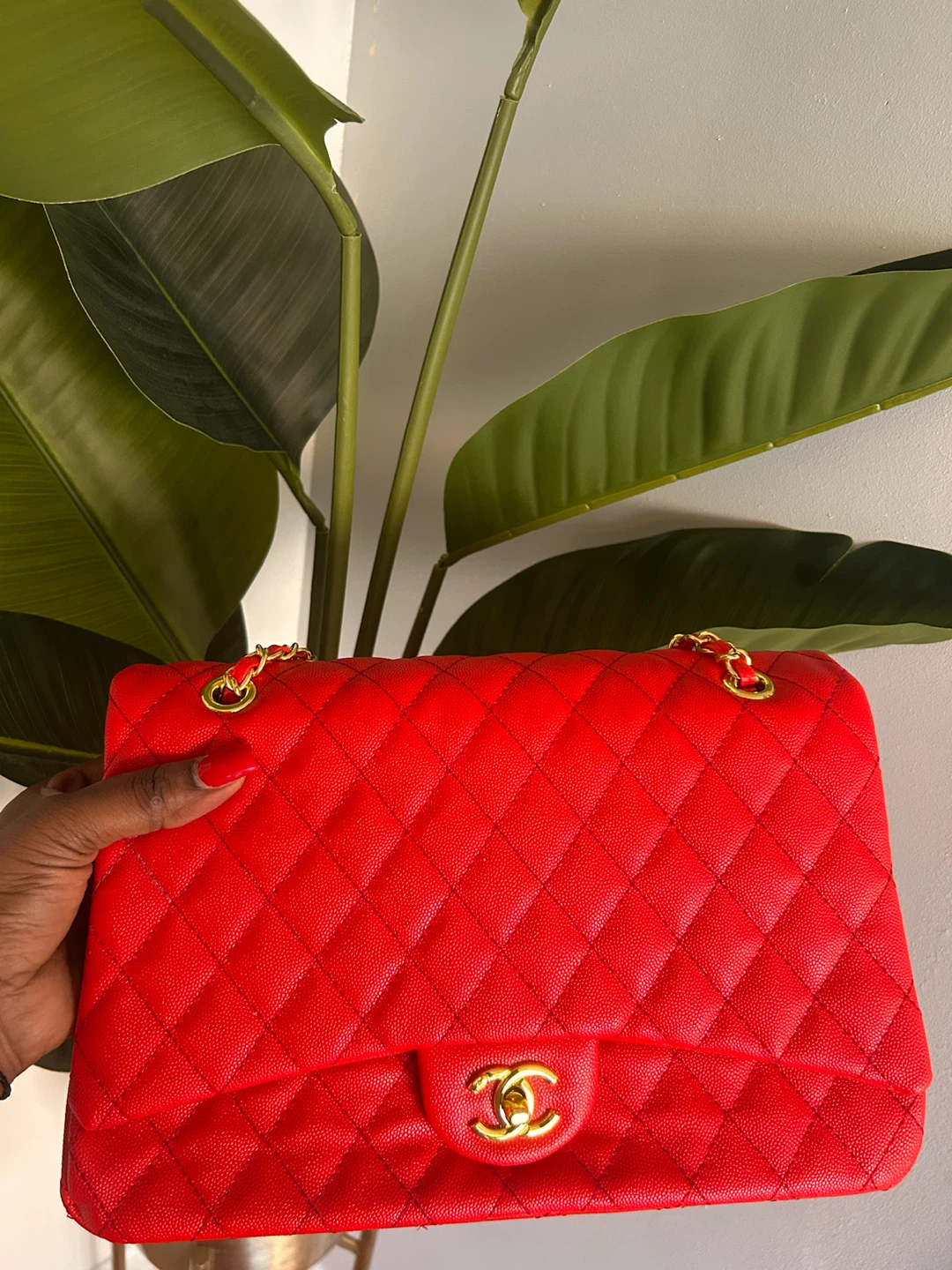 Red Quilted Flap Handbag - photo 2