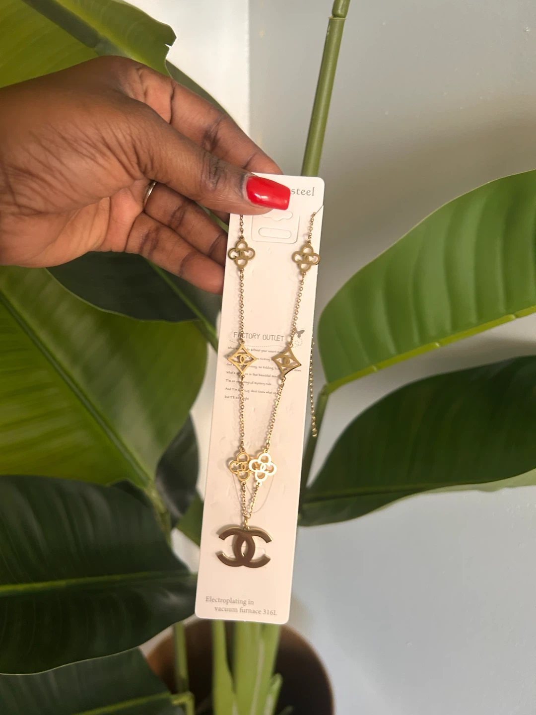 Gold Tone Necklace and Earring Set - photo 2