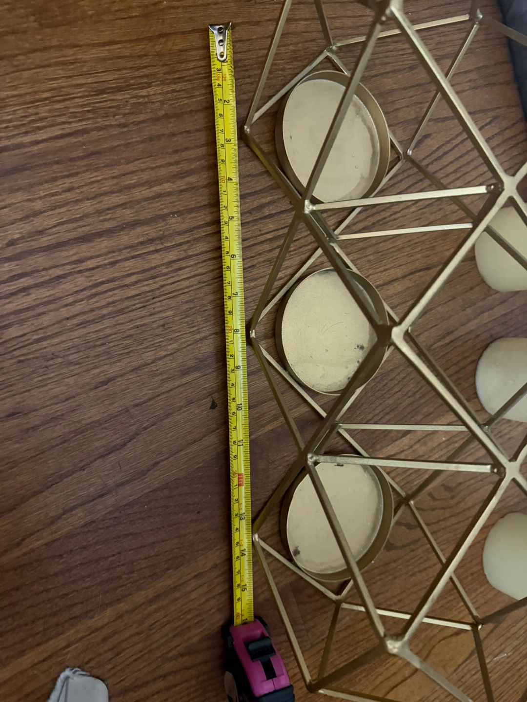 Gold geometric candle holder decor - photo 4