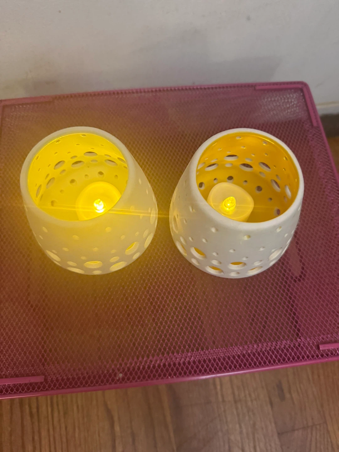 2 glass votive candle holders - photo 2