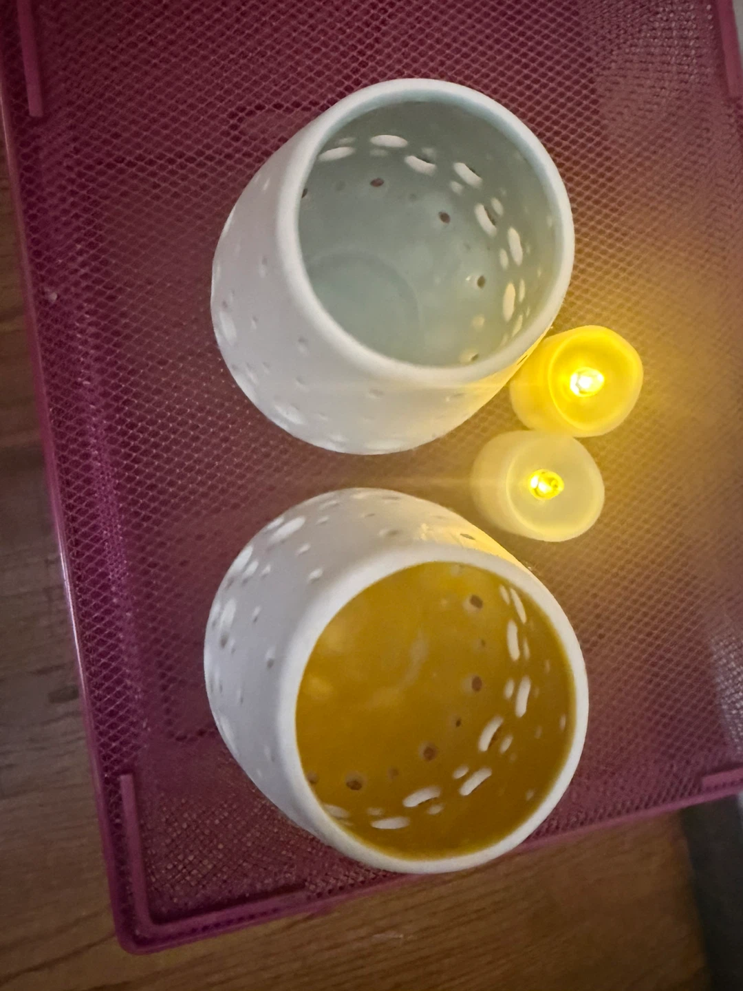 2 glass votive candle holders - photo 3