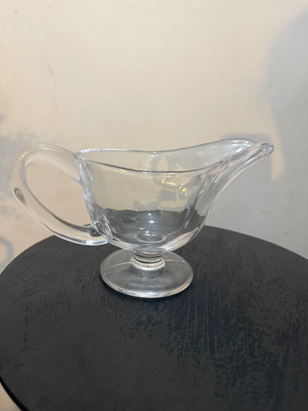 Glass gravy boat