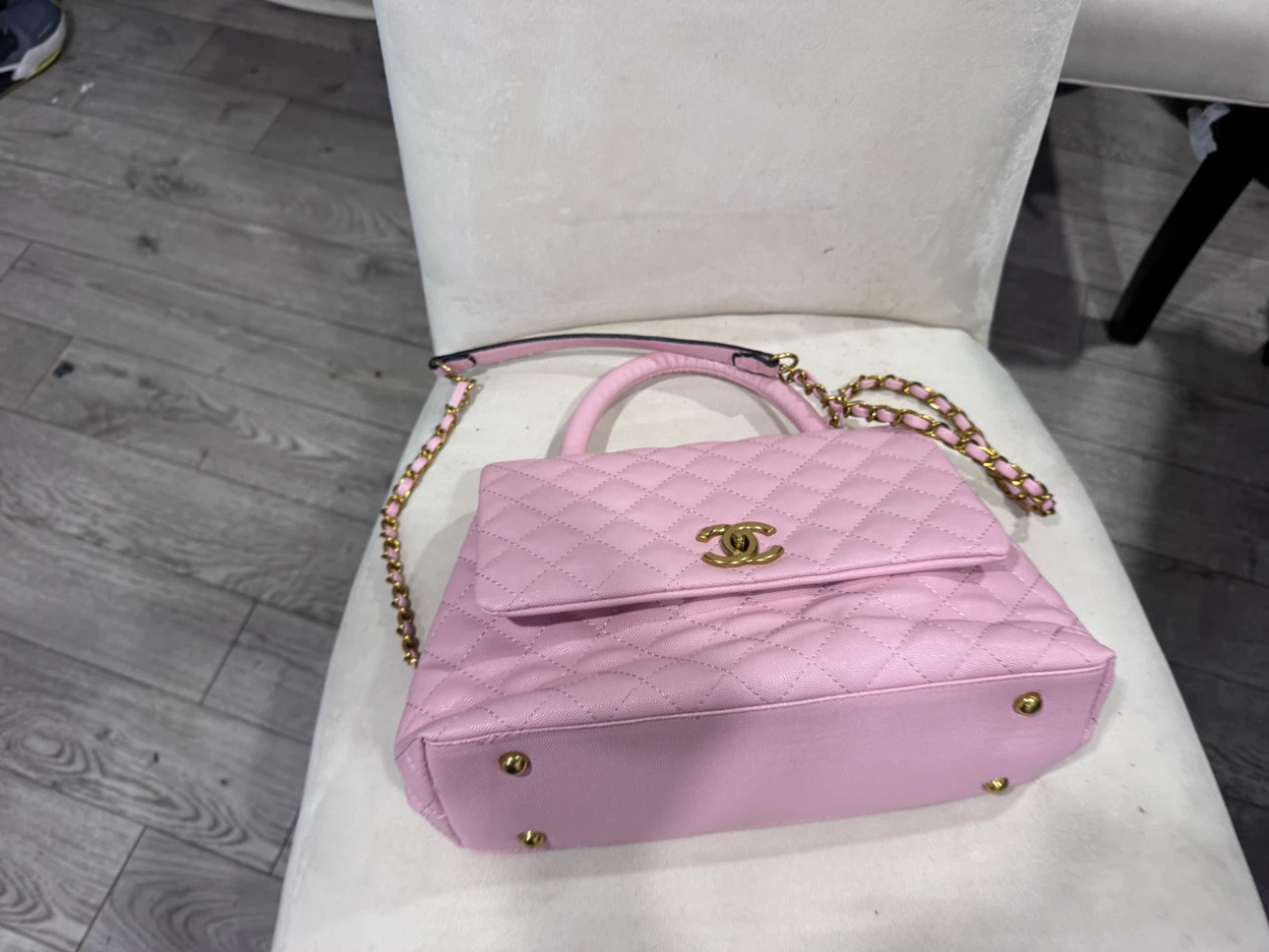 Chanel Pink Quilted Flap Bag with Gold Hardware - photo 2