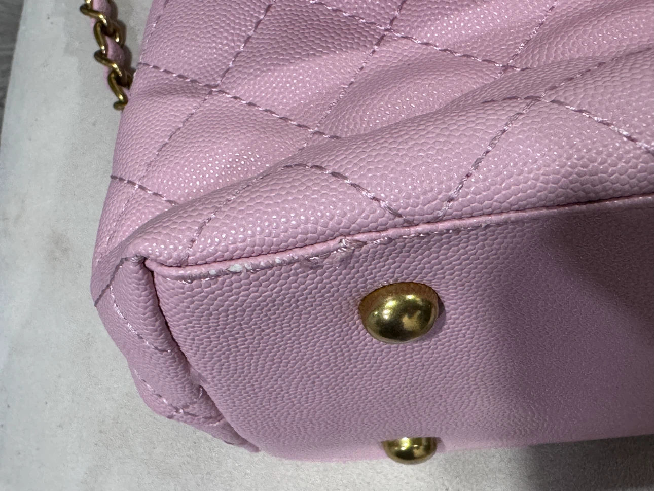 Chanel Pink Quilted Flap Bag with Gold Hardware - photo 3