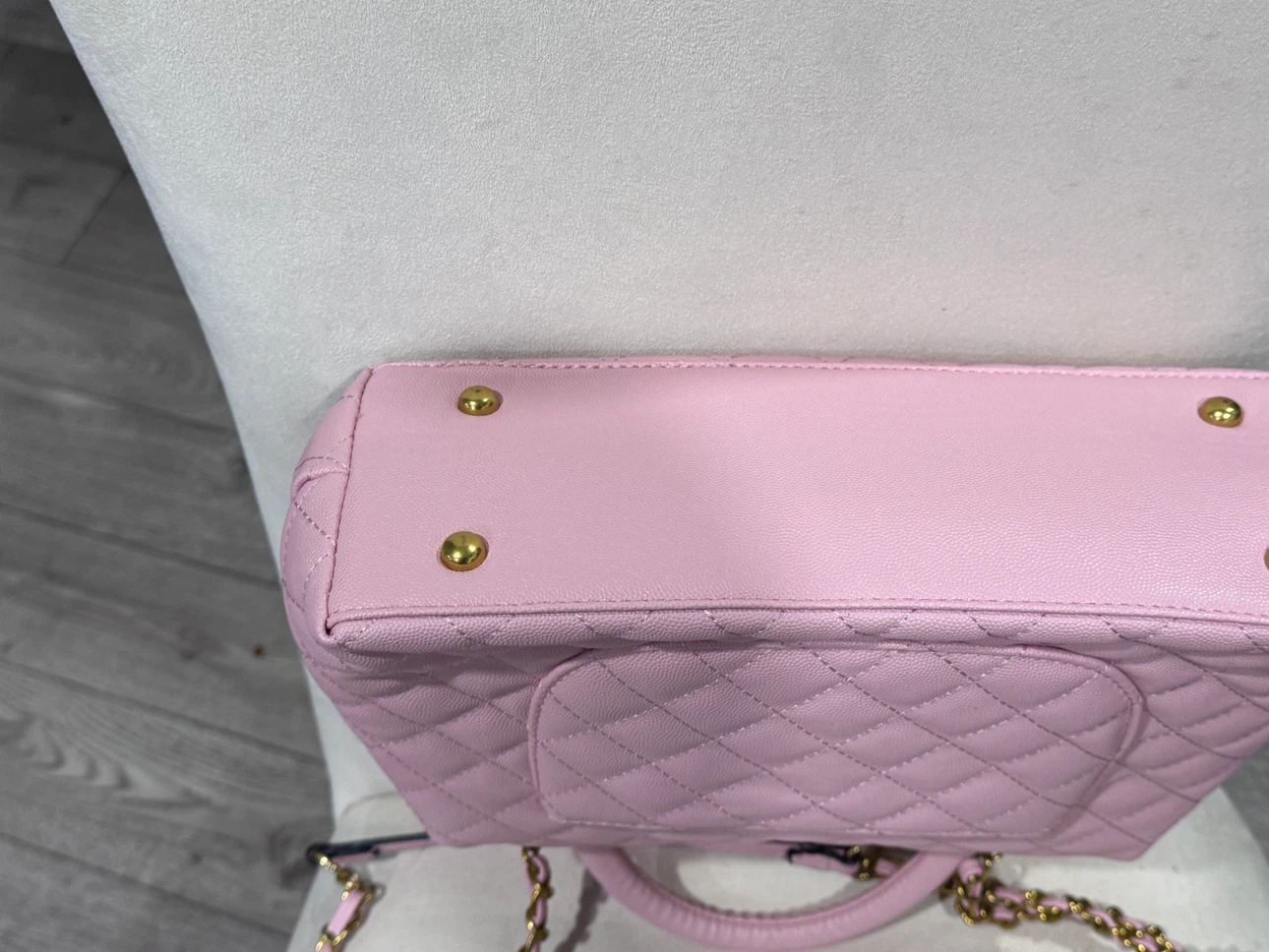 Chanel Pink Quilted Flap Bag with Gold Hardware - photo 4