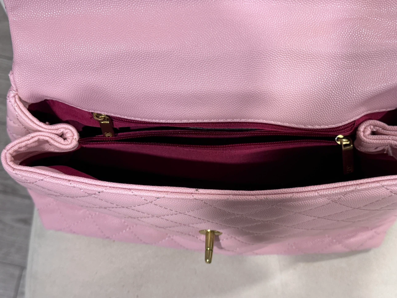 Chanel Pink Quilted Flap Bag with Gold Hardware - photo 5