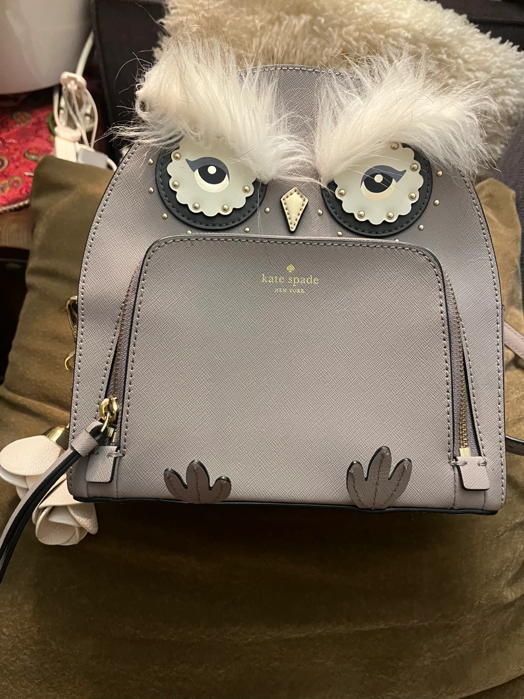 Kate Spade Grey Star Bright Owl Mini Backpack - photo 3