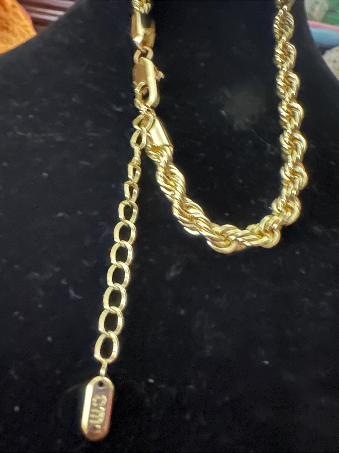 14k Gold laminated Rope Chain Necklace - photo 2