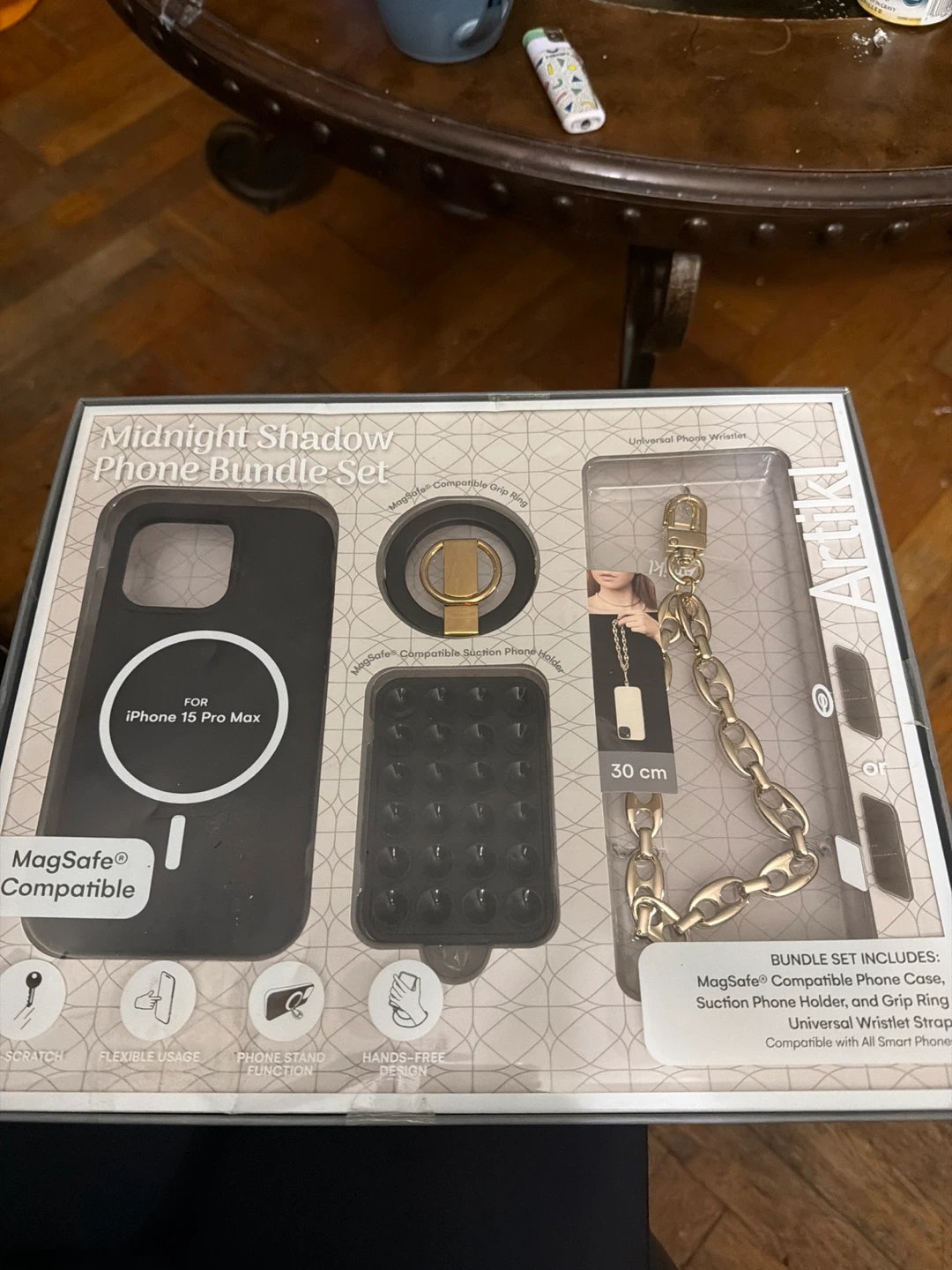 Midnight Shadow iPhone 15 Pro Max Phone Bundle Set