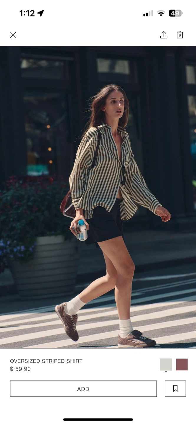 M - Like NEW! ZARA Oversized Striped Shirt - photo 4