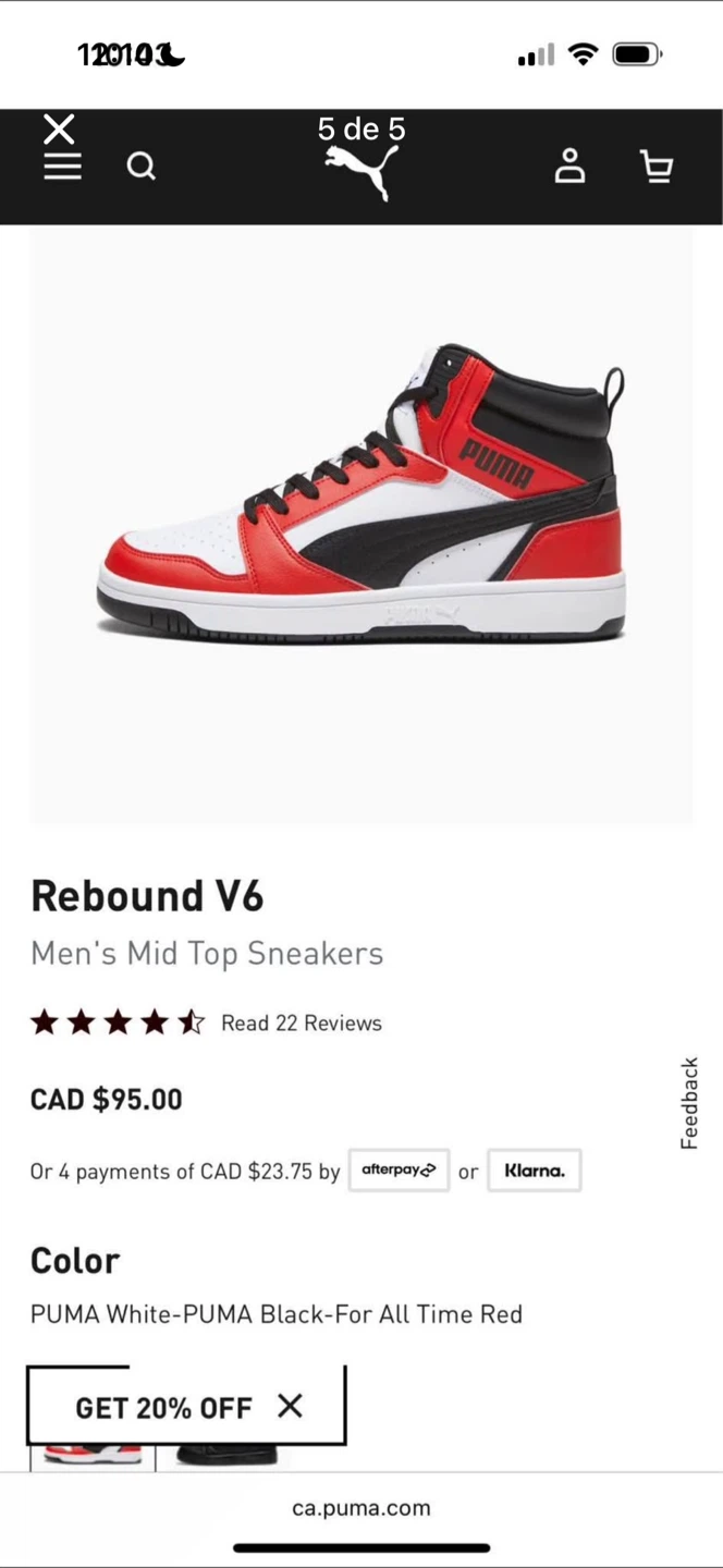 Rebound V6 men’s mid top sneakers- puma men - photo 5