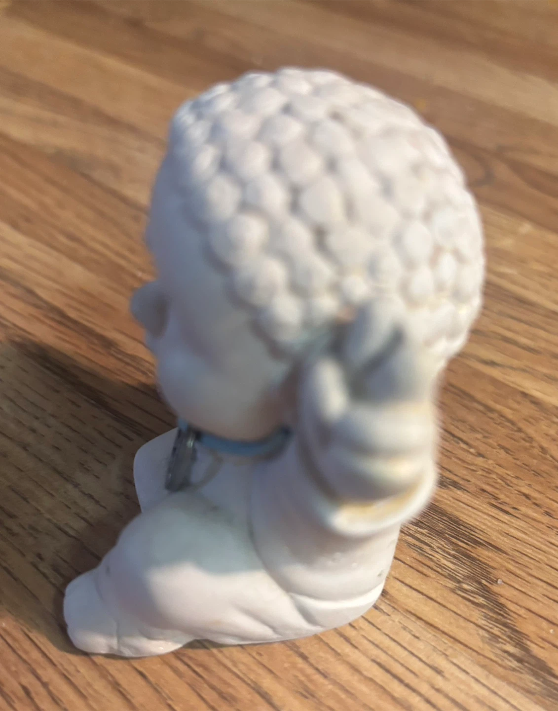 White Buddha Figurine with Peace Necklace - photo 2