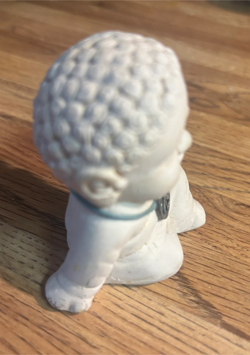 White Buddha Figurine with Peace Necklace - photo 4