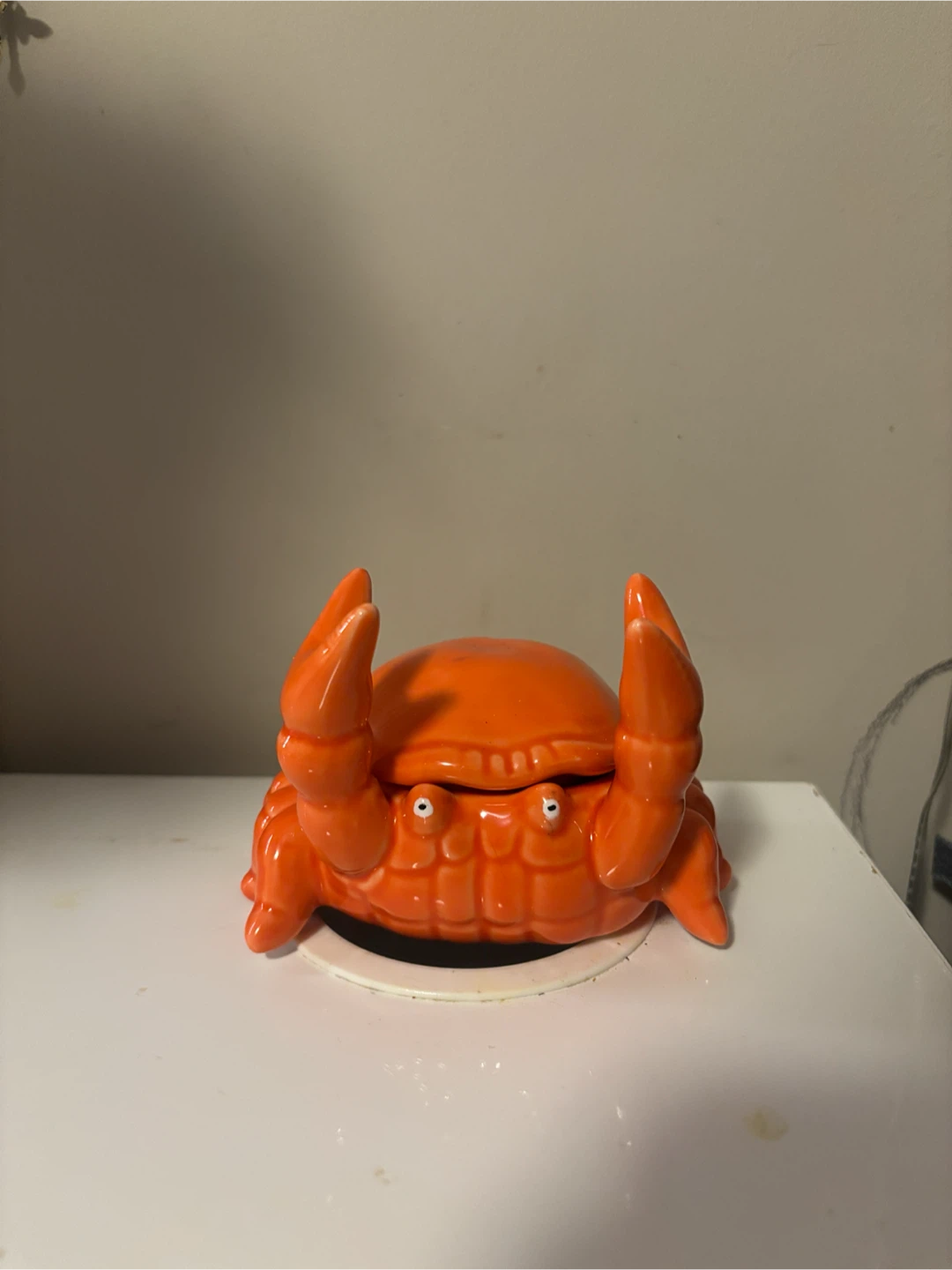 Orange Crab Ceramic Trinket Dish