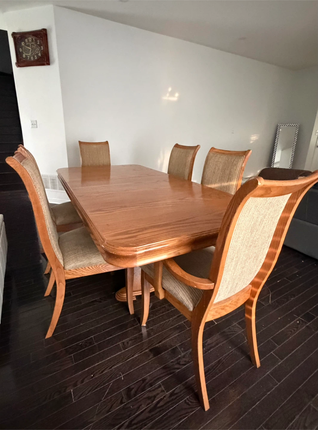 Solid-wood Dining Table with Chairs